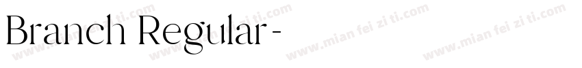 Branch Regular字体转换